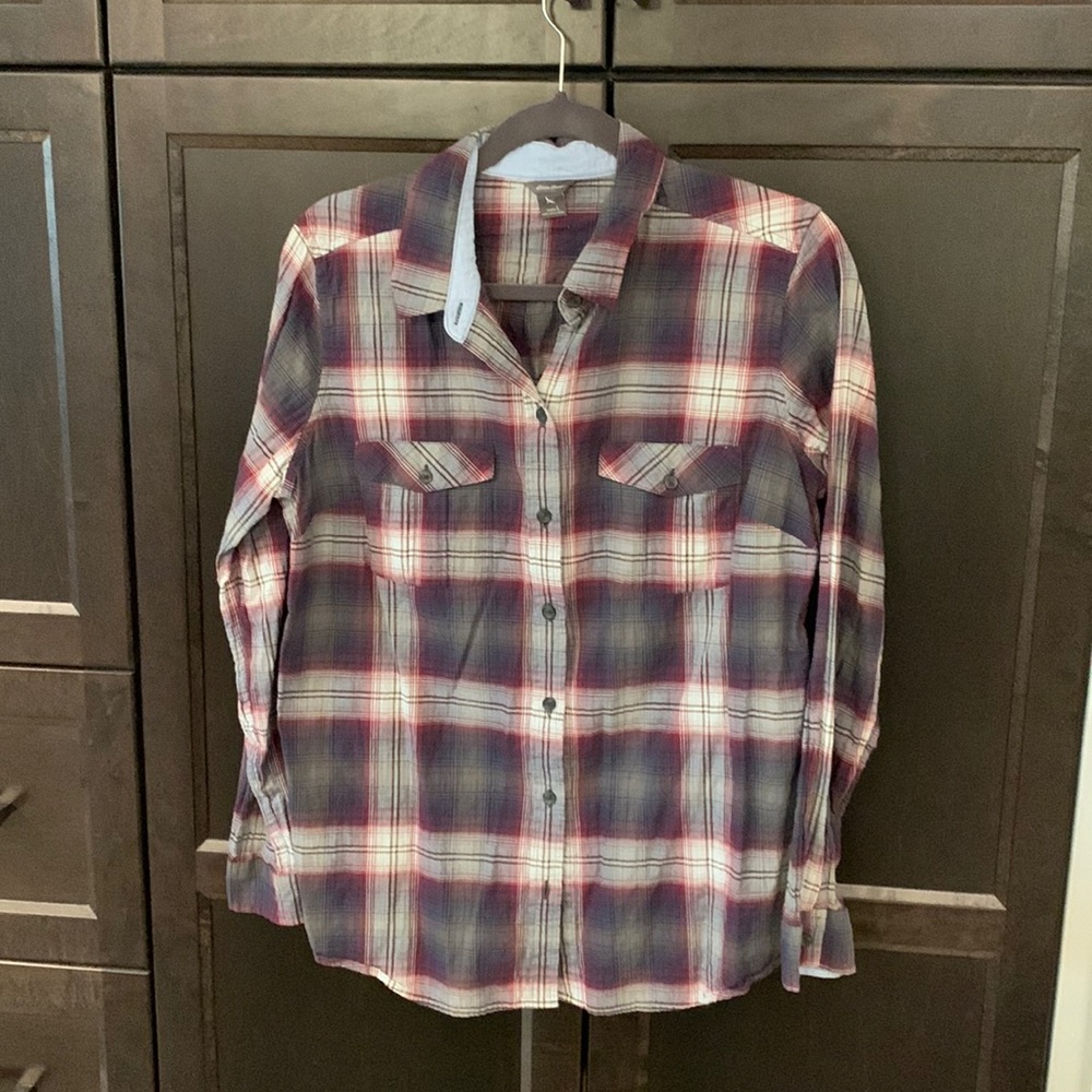 Plaid Eddie Bauer shirt size L great condition